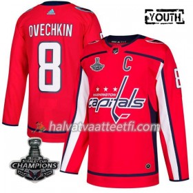 Lasten NHL Washington Capitals Pelipaita Alex Ovechkin 8 2018 Stanley Cup Champions Adidas Punainen Authentic